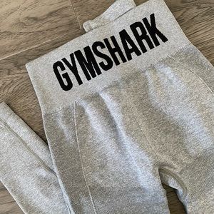Gymshark Flex High Waisted Leggings - Light Grey Marl / Black